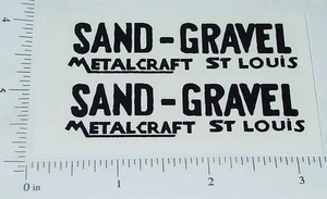 Pair Black Metalcraft Sand and Gravel Dump Truck Stickers MC-013B - Picture 1 of 1