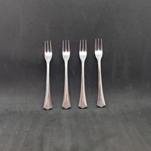 Set (4) Farberware Pickle/Olive/Cocktail/Seafood Fork Stainless Silverware China - Picture 1 of 5