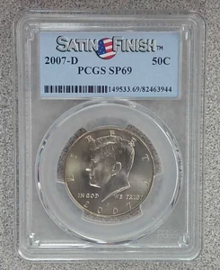 2007-D Kennedy Clad Satin Half Dollar PCGS SP69 (944) - Picture 1 of 2