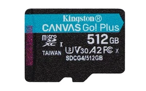 740617348071 Kingston Technology 512GB microSDXC Canvas Go Plus Gen4 200R A2 U3 - Zdjęcie 1 z 5