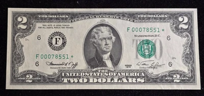 1976 $2 Federal Reserve Note Atlanta Star - Image 1 of 2