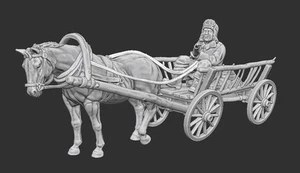 Carro tirado por caballos frente oriental alemán de la Segunda Guerra Mundial varias escalas Wargaming histórico - Imagen 1 de 8