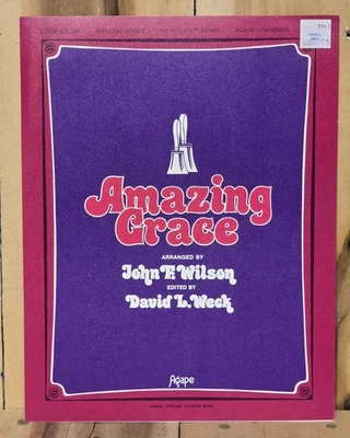 AMAZING GRACE 3 Octave Handbells Piano Sheetmusic NEW  - Image 1 of 2