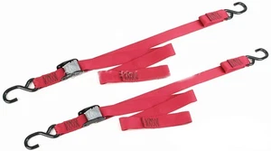 Ancra "Original" Tiedowns 40888-10 - One Pair 1" Cam Buckle Tie Down Red - Picture 1 of 2