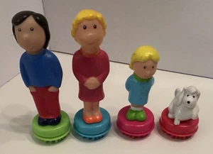 Battat Bristle Blocks Family Woman Man Girl Dog Characters People Set of 4 - Picture 1 of 2