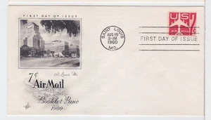 TurtlesTradingPost -  Airmail 7 Cent Jet  1960 #C60 Booklet Artcraft FDC - Picture 1 of 1