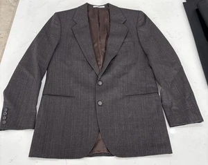Yves Saint Laurent Men 40R Suit Jacket YSL Button Blazer Sport Coat Gray France - Picture 1 of 15