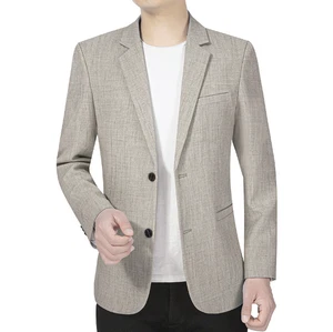 Primavera Verano Para hombres Abrigo Deportivo Negocios Informal Traje Chaqueta Boda Cena Fiesta - Imagen 1 de 25