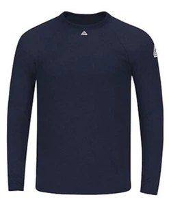 NUOVO Balwark Excel FR Uomo Grande Manica Lunga Resistente alla Fiamma Navy SMT4 - Foto 1 di 1