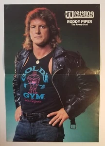 RODDY PIPER 1989 PRO WRESTLING ILLUSTRATED MAGAZINE POSTER 2 Page PINUP Imperfec - Picture 1 of 5