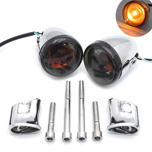 Smoke Rear Turn Signal Light Indicator For Harley 18-later Softail '02-'05 FXST  - Foto 1 di 9
