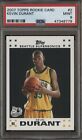 2007-08 Topps Rookie Card #2 Kevin Durant Supersonics RC PSA 9 MINT