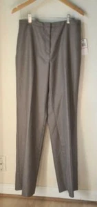 CALVIN KLEIN Suit Pants Glen Check Plaid High Rise Size 10 Color Sandstone NWT - Picture 1 of 8