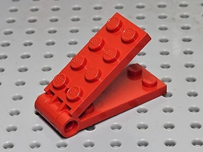 Lego placa bisagra 2x5 en 2x5 [3149c01] rojo con un fulcro rojo x1 Foto 1 de 4