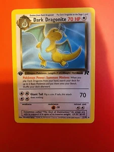 Dark Dragonite 1st Edition Non Holo Rare 22/82 Team Rocket Set Near Mint WOTC - Picture 1 of 5