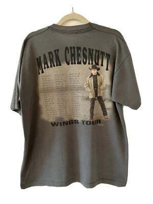 Vintage 90’s Mark Chesnutt Wings Tour Tshirt Country Grunge Indie Sz XL - Image 1 of 4