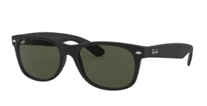 Ray-Ban New Wayfarer Classic Black Rubber RB2132 622 Gr. 55 Unisex Sonnenbrille - Bild 1 von 2