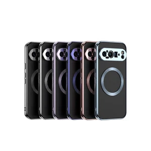 Compatible with Mag Safe Slim Metal Plating Clear Case for Google 9 10 Pro XL 10 - Picture 1 of 42