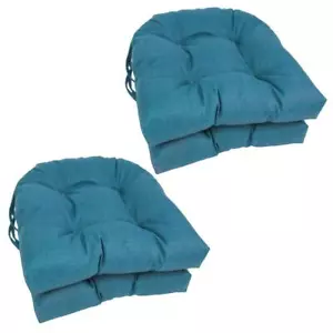16-inch Outdoor Spun Polyester U-shaped Tufted Chair Cushions (Set of 4) - Picture 1 of 1