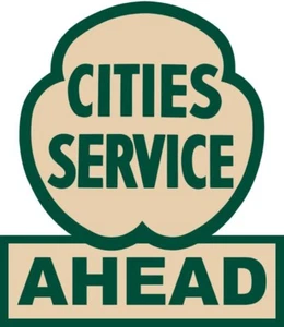 Cities Service Gas Station Ahead NEW Sign 28" Tall Diecut USA STEEL - Picture 1 of 1