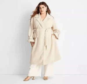 Future Collective Women's Cream Coat. Size 3X - Picture 1 of 7