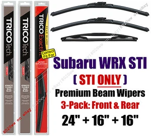 Limpiaparabrisas 3-Pack Premium Front and Rear fit 2013/2014 Subaru WRX STI 19240/160/16B - Imagen 1 de 1
