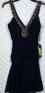 Sue Wong Kleid perlengerissene Passform & Flare formelle Damen 2 neu mit Etikett - Bild 1 von 6