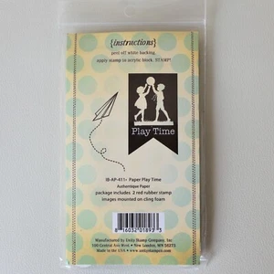 Unity Stamp Co PAPER PLAY TIME by Authentique Paper, Itty Bitty, IB-AP-411, NEW - Picture 1 of 3