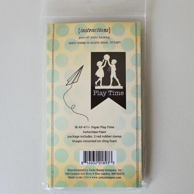 Unity Stamp Co PAPER PLAY TIME by Authentique Paper, Itty Bitty, IB-AP-411, NEW - Image 1 of 3