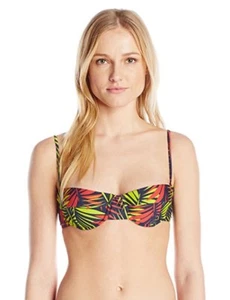 Milly Damen Palmenmuster italienisches Schwimmen Maxime Bügel Bikini Oberteil UVP 105 $ - Bild 1 von 2