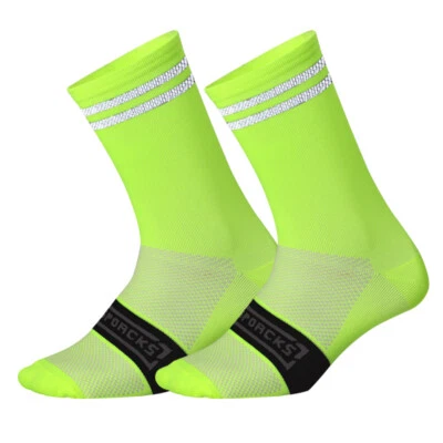 Meias reflexivas de ciclismo de estrada ciclismo ciclismo ciclismo esportes tornozelo XC MTB BMX - Imagem 1 de 4