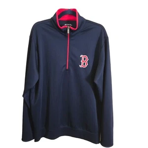 Boston Red Sox Antigua 1/4 Zip Pullover Jacket L Navy - Picture 1 of 7
