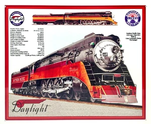 SOUTHERN PACIFIC DAYLIGHT / Railroad Tin Sign with logos & specifications / #2 - Picture 1 of 1