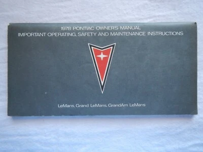 Pontiac 1978 78 manual del propietario Grand LeMans GrandAm Lemans Foto 1 de 4