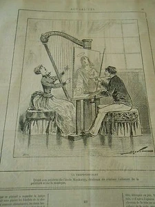 Typo 1886 - La Harpe Chevalet Peintres Portrait - Picture 1 of 1