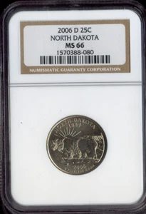 2006-D North Dakota Quarter NGC MS66 Business Quality - Picture 1 of 2
