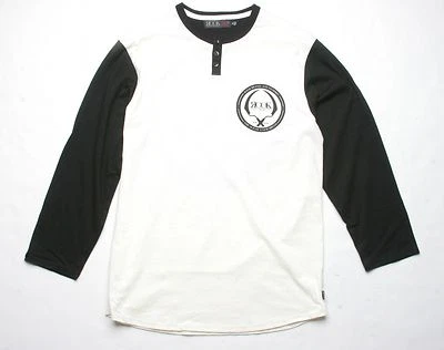 Camiseta Rook Raglan Henley (M) Blanca Negra Foto 1 de 2