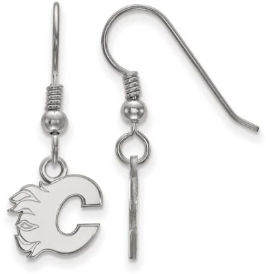 Pendientes colgantes X-pequeños de plata esterlina NHL Calgary Flames por LogoArt Foto 1 de 2