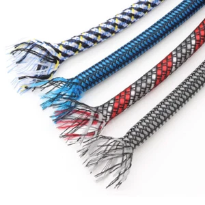 12 mm breite weich geflochtene erweiterbare Hülle PP Baumwollgarn + PET Kabel Drahtummantelung - Bild 1 von 21