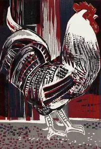 HEINZ FRIEDRICH - el GALLO - GRABADO EN MADERA original firmado limitado - Imagen 1 de 1