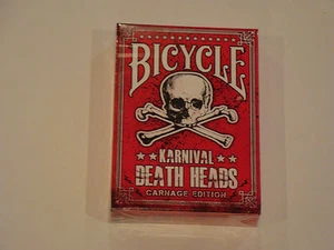 KARNIVAL DEATH HEADS CARNAGE EDITION BICYCLE DECK OF PLAYING CARDS MAGIC TRICKS - Picture 1 of 3
