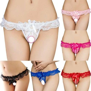Sexy Women Thong G-String Pearl Panties Crotchless Brief Underpants Lingerie - Picture 1 of 18