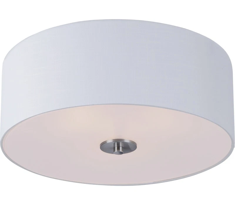 Maxim 10010WLSN, Bongo Flush Mount, 3-Light, 60 Watts, Satin Nickel - Image 1 of 1