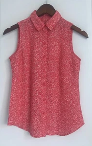 CAMICIA DONNA BANANA REPUBLIC ARANCIONE-BIANCO CON BOTTONI DAVANTI - Q45 - Foto 1 di 3