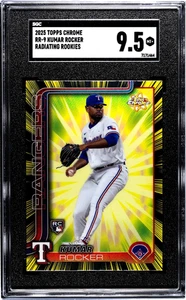 Kumar Rocker 2025 Topps Chrome Radiating Rookies RC SSP SGC 9.5 Texas Rangers - Picture 1 of 2