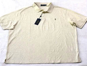 Polo Ralph Lauren Shirt Iconic Mesh Beige 4XB 4X Big&Tall NWT - Picture 1 of 3