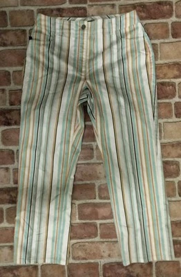 Pantalones de mujer Peck & Peck multicolores a rayas talla 4 Foto 1 de 4