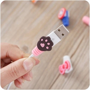 8 PCS Protective Case Data Cable Cover Cord Management Headset Winders Ties - Afbeelding 1 van 11