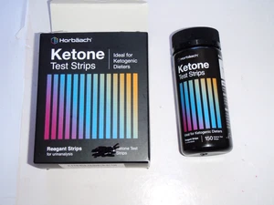 150 Ketone Test Strips expires Feb 2026 1 Full Jar From a 2-Pack Horbaach - Picture 1 of 8