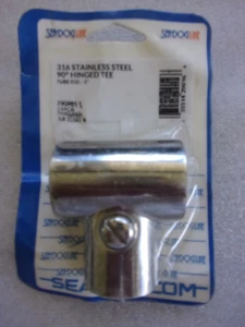MARINE 316 Edelstahl 90° T-Stück SCHARNIER Verbinder Handlauf 1" - Bild 1 von 3